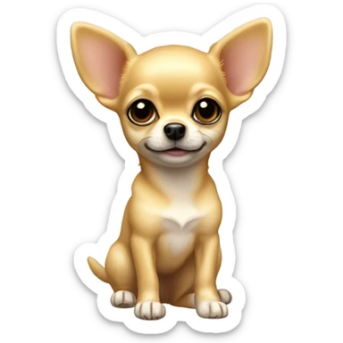 Golden Chihuahua short hair baby sticker