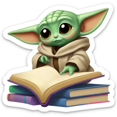 baby yoda books sticker