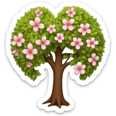 Heart tree flower pretty  sticker