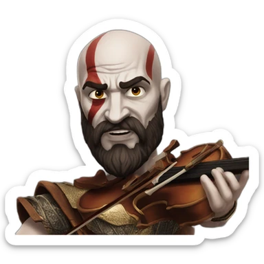 violinist kratos from god of war sticker