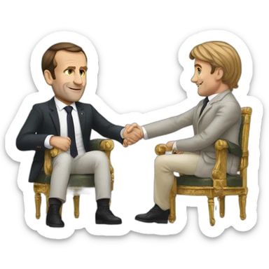 Macron qui fait un signe allemand sticker