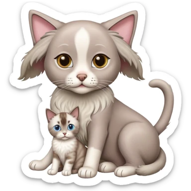 weimaraner with a ragdoll cat sticker