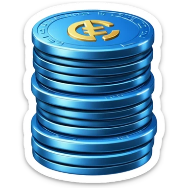 blue coin credit pack sticker