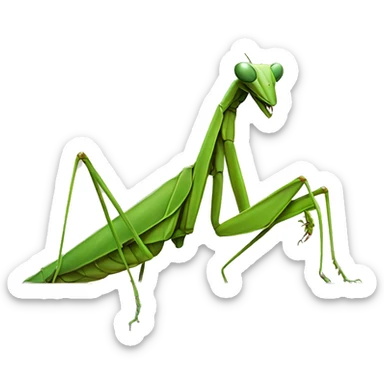 Praying mantis at church  sticker