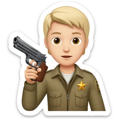 flying Kevin with a gun sticker