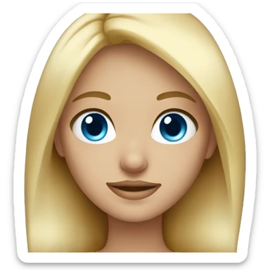 Blonde girl blue eyes sticker