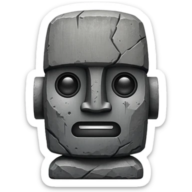 Atom moai sticker
