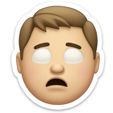 Chubby guy crying sticker