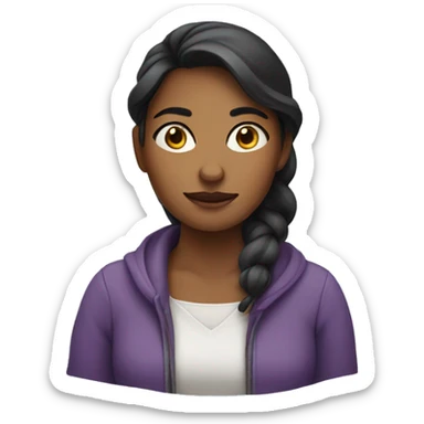 women with squinty eyes sticker