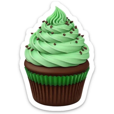 chocolate mint cupcate sticker