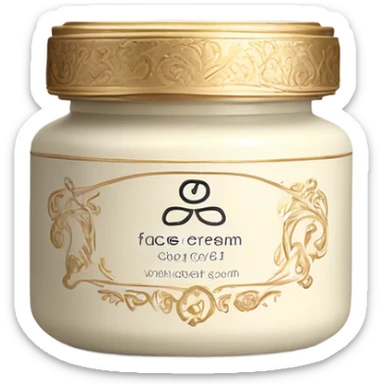 aesthetic jar of face cream  sticker
