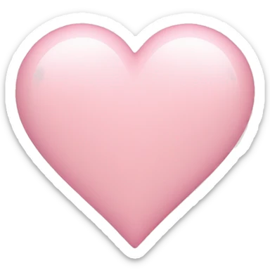 light pink heart sticker
