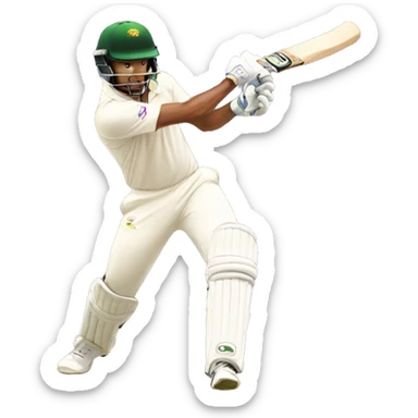 man playing cricket  sticker