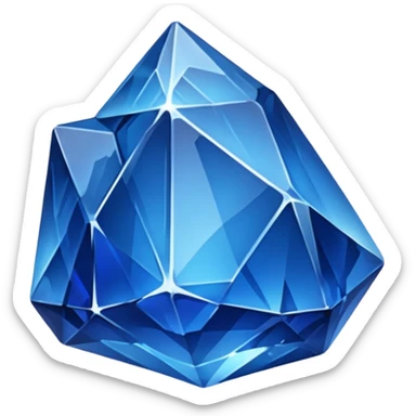 raw blue crystal sticker