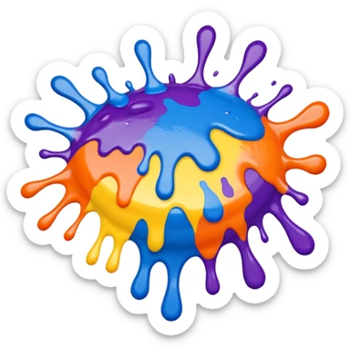 Make a painting which is splattered paint sticker