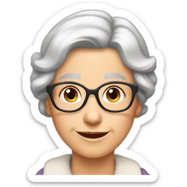 Une grand mère avec des oreilles de lapin sticker