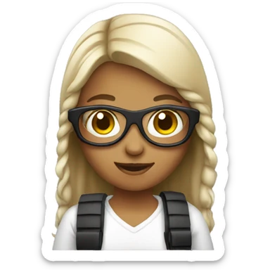 Girl videographer  sticker