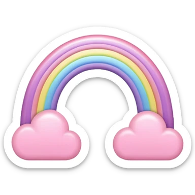 Pink Pastel rainbow sticker