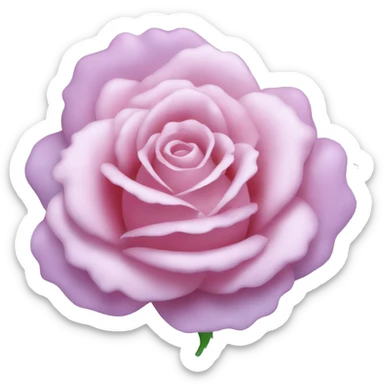 A rose in full bloom with delicate dew drops glistening on its petals sticker