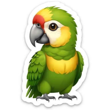 Perroquet qui est de face  sticker