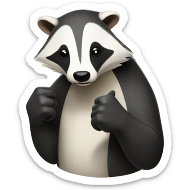 thumbs down badger sticker