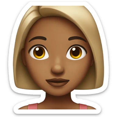 girl with black and tan skin sticker