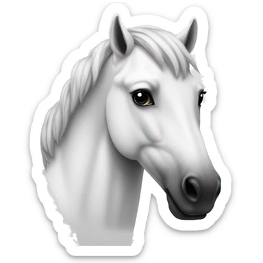 White Horse With black dots sticker