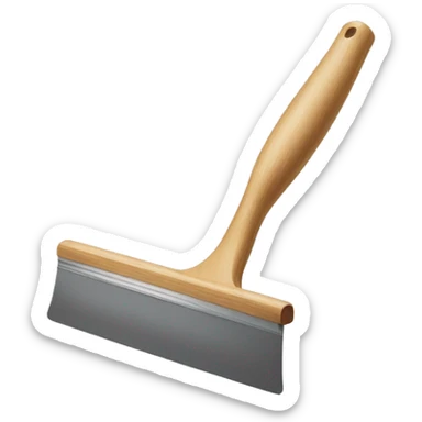 squeegee with long wooden handle sticker