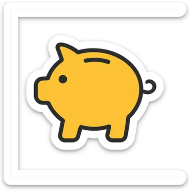 golden piggy bank sticker