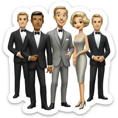 1960s ratpack with ladies sticker