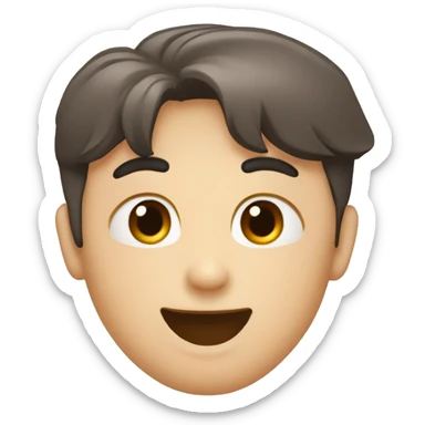 normal heart eyed emoji like 😍 but with neutral flat line for a mouth sticker