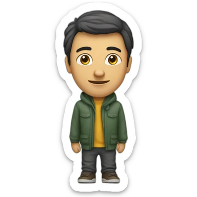 Akhnnouch sur debout sur le dos des citoyens sticker