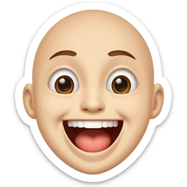 Person laughing loudly sticker