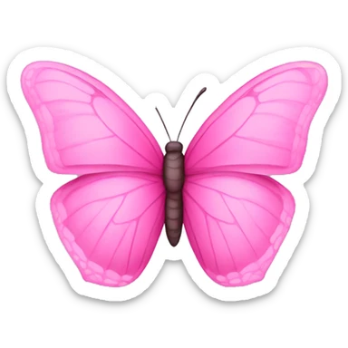 pink butterfly  sticker