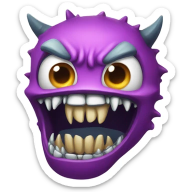 monster sharp teeth sticker