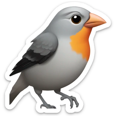 Finch bird with orange beak  sticker