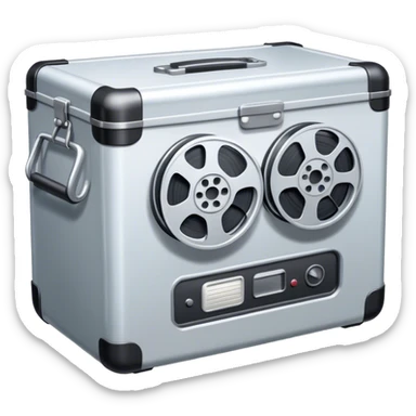 movie, Film reel in cold box sticker