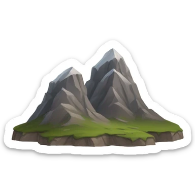 Two mountains sticker