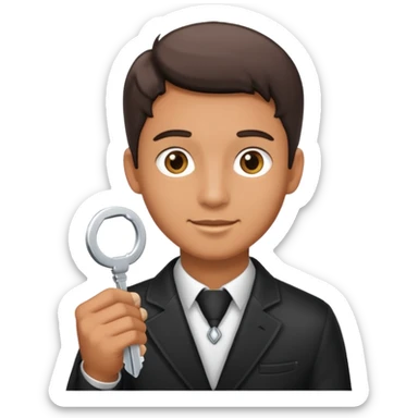 hombre con llave sticker