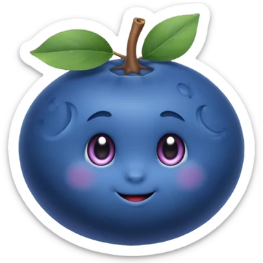 Single blueberry sticker