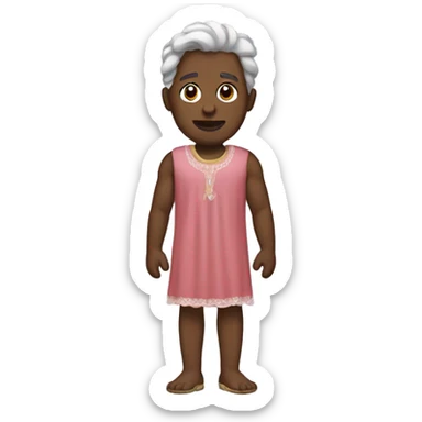 Jeremiah wears a dress sticker