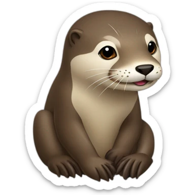 Loutre avec un bec de castor  sticker