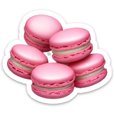 Pink Macarons on plate sticker