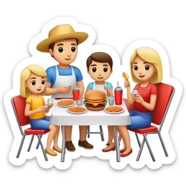 cookout with family  sticker