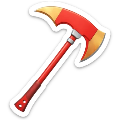 A Axe – bright red fire axe sticker