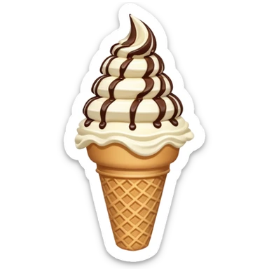 Decadent soft serve ice cream sticker