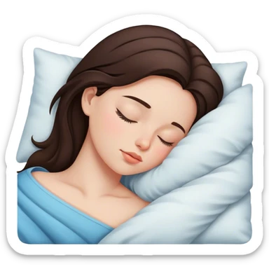 Brunette girl sleepin sticker