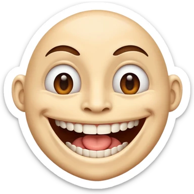 Human with an Giant mouth sticker