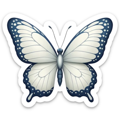 White butterfly sticker