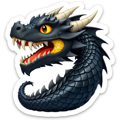 Dragón negro sticker